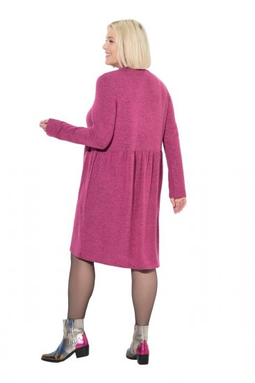 Ulla Popken 844233 Vestido de punto de manga larga Rojo baya - Vestidos de punto - 