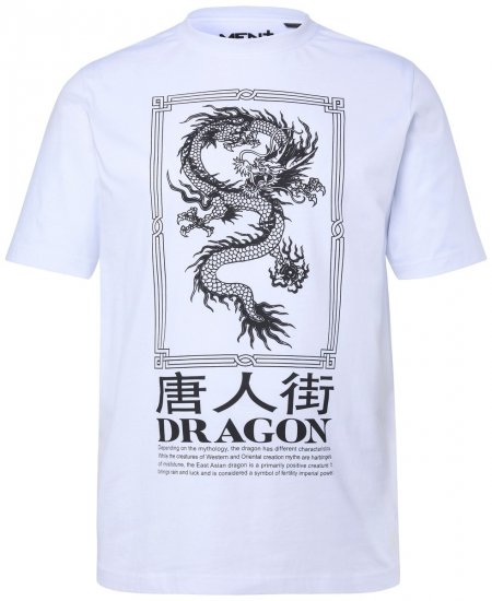 Men+ 299 Camiseta Dragón Blanco - Camisetas - Camisetas - 2XL-14XL