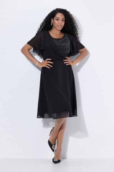 Ulla Popken 844356 Vestido de noche Negro - Vestidos de noche - Vestidos de fiesta de gran talla