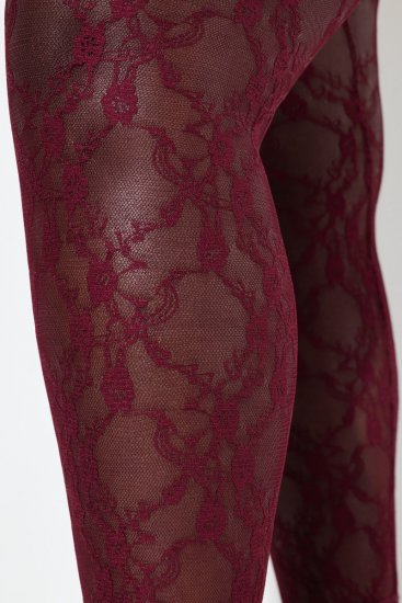 Ulla Popken 844543 Medias con encaje Burdeos - Medias & calcetines - 