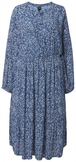 Ulla Popken 844594 Vestido midi de flores Azul marino - Vestidos midi - Vestidos midi de talla grande