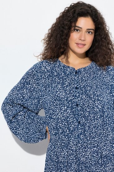 Ulla Popken 844594 Vestido midi de flores Azul marino - Vestidos midi - Vestidos midi de talla grande