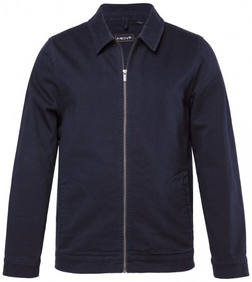 Men+ 876 Chaqueta vaquera con cremallera Azul marino - Chaquetas - Chaquetas Tallas Grandes 2XL-8XL