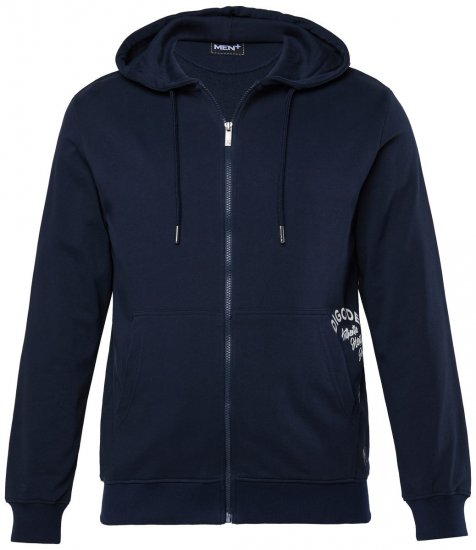 Men+ 957 Sudadera con capucha y cremallera Azul marino - Sudaderas - Sudaderas 2XL-12XL