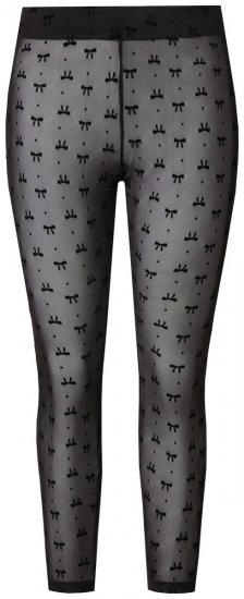 Ulla Popken 844970 Leggings de media con estampado Negro - Medias & calcetines - 