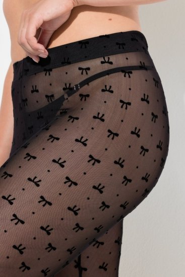 Ulla Popken 844970 Leggings de media con estampado Negro - Medias & calcetines - 