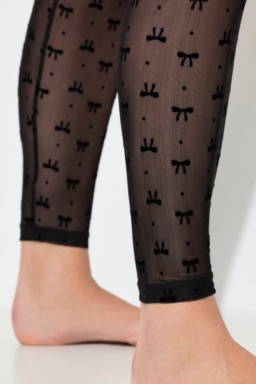 Ulla Popken 844970 Leggings de media con estampado Negro - Medias & calcetines - 