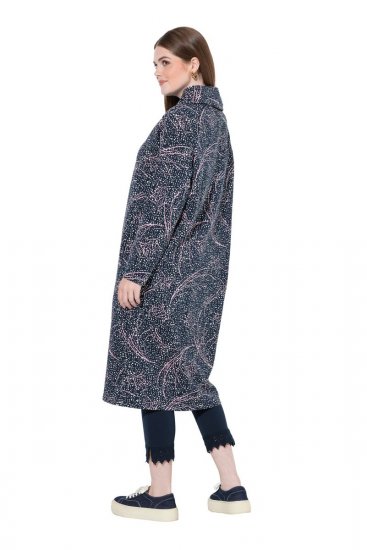 Ulla Popken 844993 Vestido de felpa estampado Azul marino - Vestidos sudadera - 