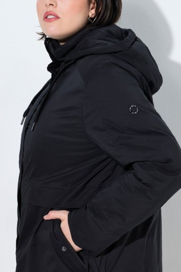 Ulla Popken 845111 Parka Negro - Abrigos - Abrigos de talla grande