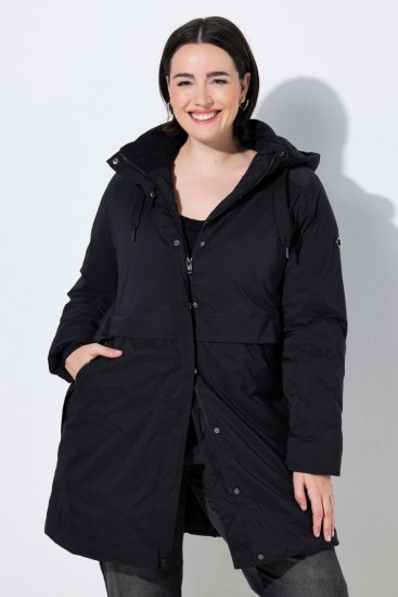 Ulla Popken 845111 Parka Negro - Abrigos - Abrigos de talla grande