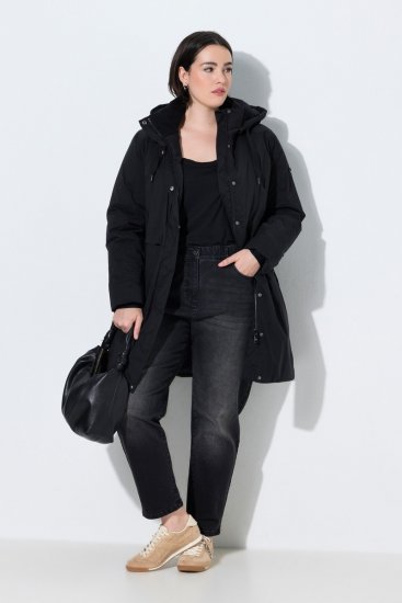Ulla Popken 845111 Parka Negro - Abrigos - Abrigos de talla grande