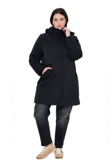 Ulla Popken 845111 Parka Negro - Abrigos - Abrigos de talla grande