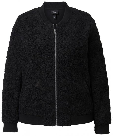 Ulla Popken 845262 Chaqueta teddy Negro - Chaquetas - Chaquetas para mujer en tallas grandes