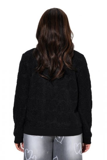 Ulla Popken 845262 Chaqueta teddy Negro - Chaquetas - Chaquetas para mujer en tallas grandes