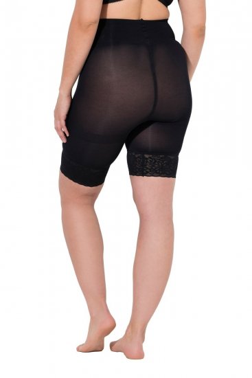 Ulla Popken 845319 Pantalón corto antirrozaduras con encaje Negro - Culotes antirozaduras - 