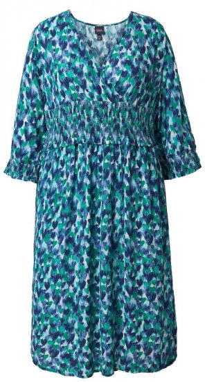 Ulla Popken 845360 Vestido midi estampado Azul claro - Vestidos midi - Vestidos midi de talla grande