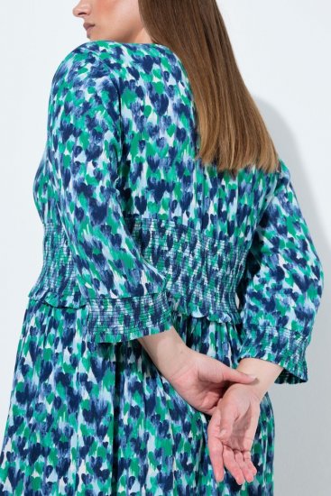 Ulla Popken 845360 Vestido midi estampado Azul claro - Vestidos midi - Vestidos midi de talla grande