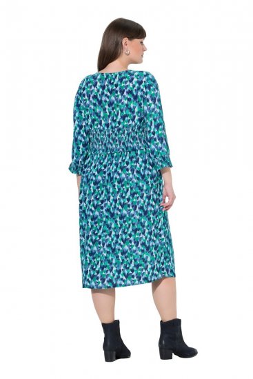 Ulla Popken 845360 Vestido midi estampado Azul claro - Vestidos midi - Vestidos midi de talla grande
