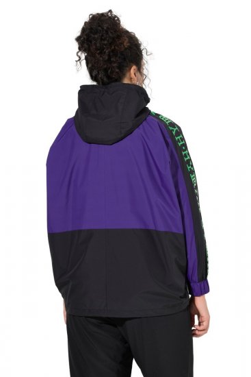 Ulla Popken 845648 Cortavientos con mangas murciélago Lila - Chaquetas - Chaquetas para mujer en tallas grandes