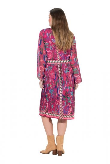 Ulla Popken 845649 Vestido midi de manga larga Rojo baya - Vestidos midi - Vestidos midi de talla grande