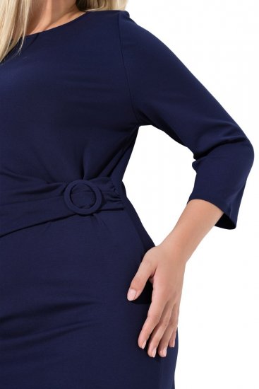 Ulla Popken 845705 Vestido de jersey Azul marino - Vestidos midi - Vestidos midi de talla grande