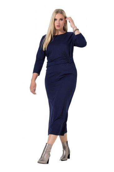 Ulla Popken 845705 Vestido de jersey Azul marino - Vestidos midi - Vestidos midi de talla grande
