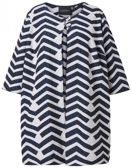 Ulla Popken 846012 Chaqueta Azul marino - Chaquetas - Chaquetas para mujer en tallas grandes