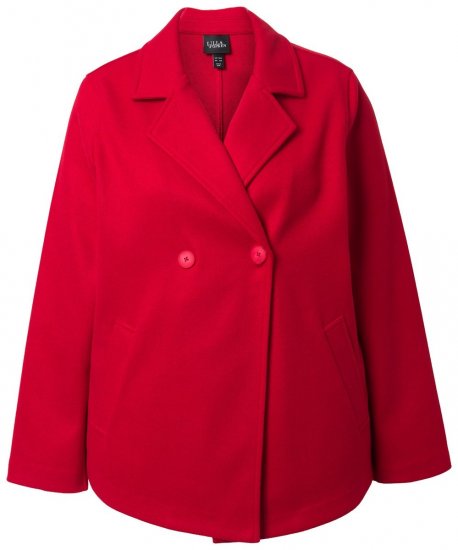 Ulla Popken 846021 Abrigo polar Rojo - Abrigos - Abrigos de talla grande