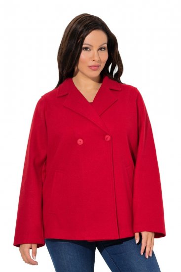Ulla Popken 846021 Abrigo polar Rojo - Abrigos - Abrigos de talla grande