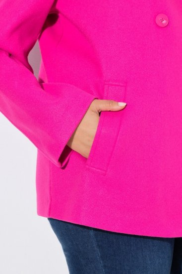 Ulla Popken 846021 Abrigo polar Rosa - Abrigos - Abrigos de talla grande