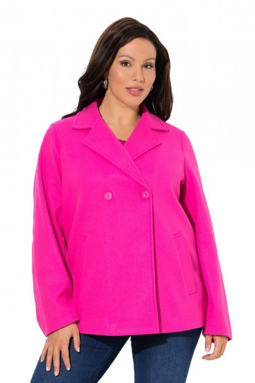 Ulla Popken 846021 Abrigo polar Rosa - Abrigos - Abrigos de talla grande
