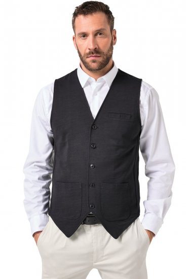 JP1880 846089 Chaleco de felpa Negro - Trajes - Trajes 2XL-8XL