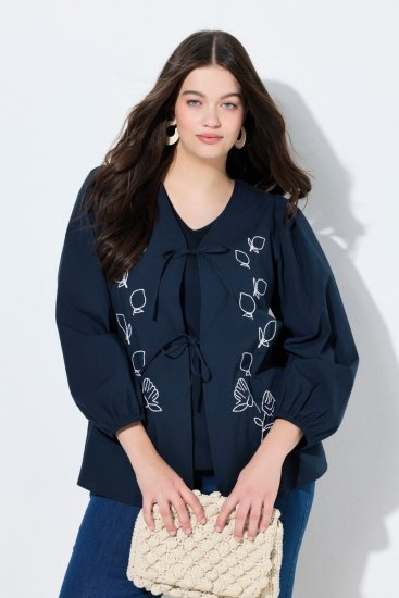 Ulla Popken 846197 Chaqueta Azul marino - Chaquetas - Chaquetas para mujer en tallas grandes
