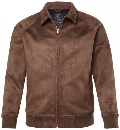 JP1880 846200 Chaqueta bomber en ante sintético Marrón oscuro - Chaquetas - Chaquetas Tallas Grandes 2XL-8XL