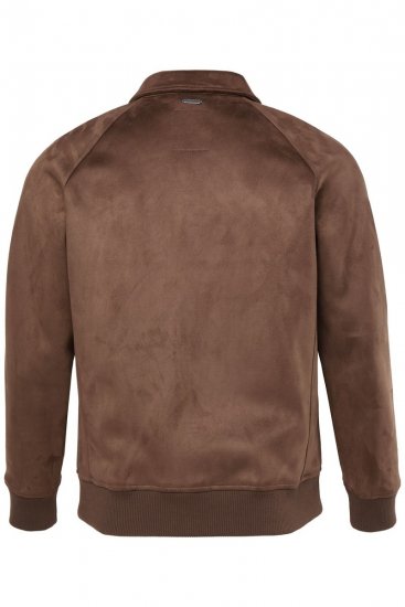 JP1880 846200 Chaqueta bomber en ante sintético Marrón oscuro - Chaquetas - Chaquetas Tallas Grandes 2XL-8XL
