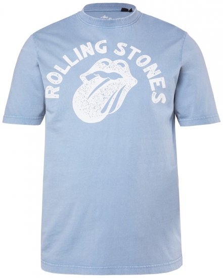 JP1880 846221 Rolling Stones Tongue Camiseta Azul claro - Camisetas de bandas - Camisetas de bandas de música