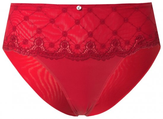 Ulla Popken 846235 Bragas hipster con encaje Rojo - Bragas - 