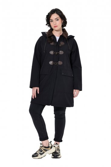 Ulla Popken 846278 Abrigo softshell Negro - Abrigos - Abrigos de talla grande