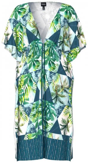 Ulla Popken 846493 Vestido estampado Petróleo - Caftanes - 