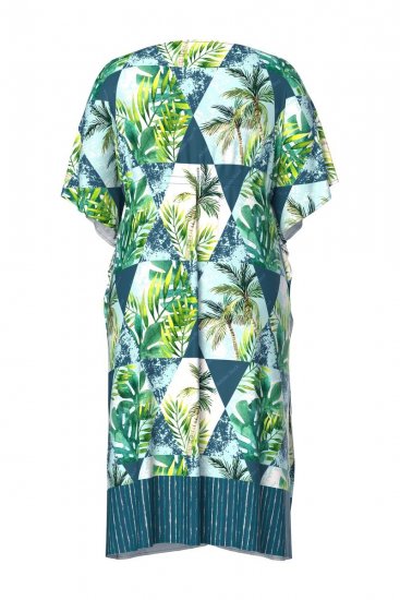 Ulla Popken 846493 Vestido estampado Petróleo - Caftanes - 