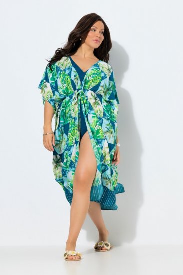 Ulla Popken 846493 Vestido estampado Petróleo - Caftanes - 