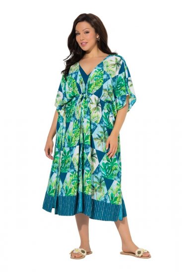 Ulla Popken 846493 Vestido estampado Petróleo - Caftanes - 