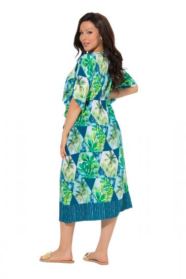 Ulla Popken 846493 Vestido estampado Petróleo - Caftanes - 