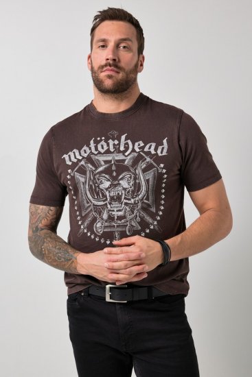 JP1880 Motörhead Soft Jersey Vintage T-Shirt Brown - Camisetas de bandas - Camisetas de bandas de música