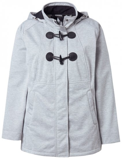 Ulla Popken 846744 Chaqueta softshell Gris jaspeado - Chaquetas - Chaquetas para mujer en tallas grandes
