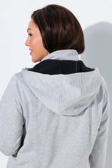 Ulla Popken 846744 Chaqueta softshell Gris jaspeado - Chaquetas - Chaquetas para mujer en tallas grandes
