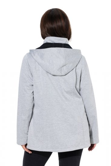 Ulla Popken 846744 Chaqueta softshell Gris jaspeado - Chaquetas - Chaquetas para mujer en tallas grandes