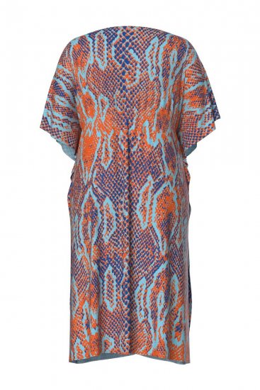 Ulla Popken 846826 Vestido con estampado animal Naranja - Caftanes - 