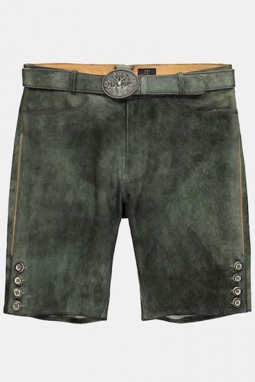 JP1880 846895 Bermudas de serraje de cabra Oliva oscuro - Pantalones cortos - Pantalones cortos W40-W60