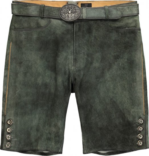 JP1880 846895 Bermudas de serraje de cabra Oliva oscuro - Pantalones cortos - Pantalones cortos W40-W60